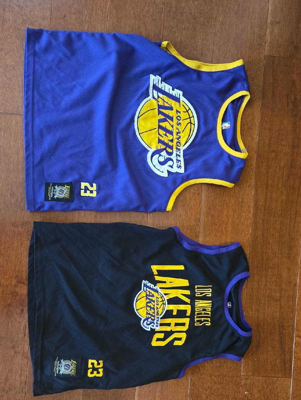 SET OF 2-NBA Los Angeles Lakers Kids Jerseys in Purple, Black and Yellow Trim